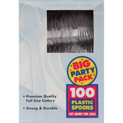 Plastic Spoons 100/Pkg-Clear