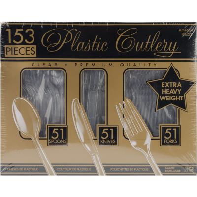 Extra Heavy Weight Plastic Cutlery 153/Pkg-Clear