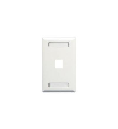 FACEPLATE, ID, 1-GANG, 1-PORT, WHITE