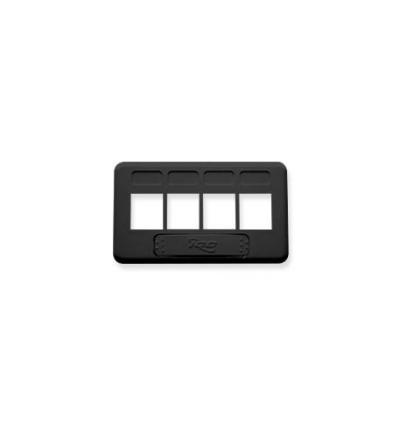 FACEPLATE, FURNITURE, TIA, 4-PORT, BLACK