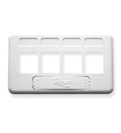 FACEPLATE, FURNITURE, TIA, 4-PORT, WHITE