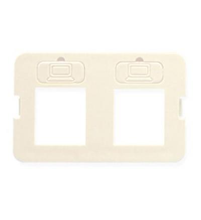 BEZEL, ELITE, FLAT, 2-PORT, WHITE