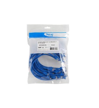 25 PK PATCH CORD,CAT 6,MOLDED,3ft BLUE