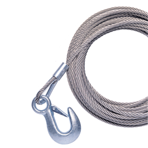 Powerwinch 20 x 7/32' Replacement Galvanized Cable w/Hook f/215, 315 & T1650