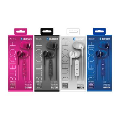 6pcs Bluetooth Stereo Earbuds in Assorted Colors of Gray, Black, Blue, Red