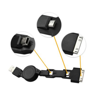 REIKO 3-IN-1MALE TO DUAL STEREO AUDIO CABLE 3.3FT IN BLACK