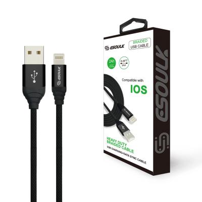 Canvas Cable 6.6ft  For 8 PIN In Black