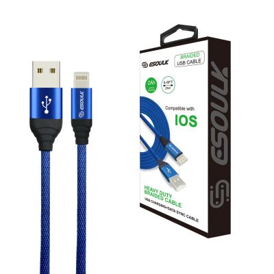 Canvas Cable 6.6ft  For 8 PIN In Blue