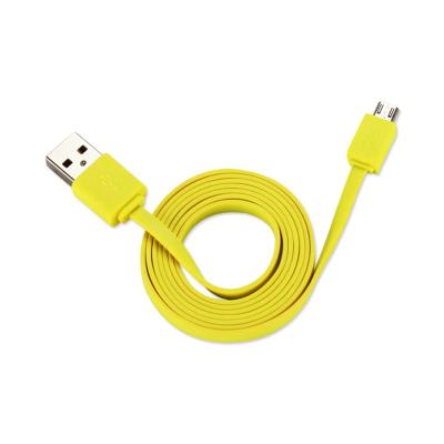 REIKO TANGLE FREE MICRO USB DATA CABLE 3.3FT IN YELLOW