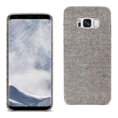 REIKO SAMSUNG GALAXY S8 HERRINGBONE FABRIC IN DARK GRAY