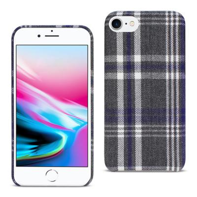 Reiko iPhone 7/8/SE2 Checked Fabric Case In Black