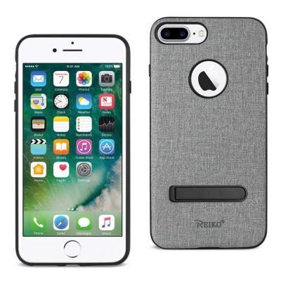 Reiko iPhone 8 Plus/ 7 Plus Rugged Texture TPU Protective Cover In Gray