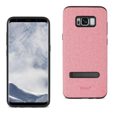 REIKO SAMSUNG GALAXY S8/ SM DENIM TEXTURE TPU PROTECTOR COVER IN PINK