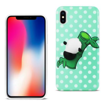 REIKO iPhone X/iPhone XS TPU DESIGN CASE WITH  3D SOFT SILICONE POKE SQUISHY PANDA