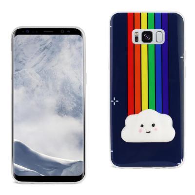 Reiko Samsung Galaxy S8 EDGE/S8 Plus TPU Design Case With 3D Soft Silicone Poke Squishy Rainbow Cloud