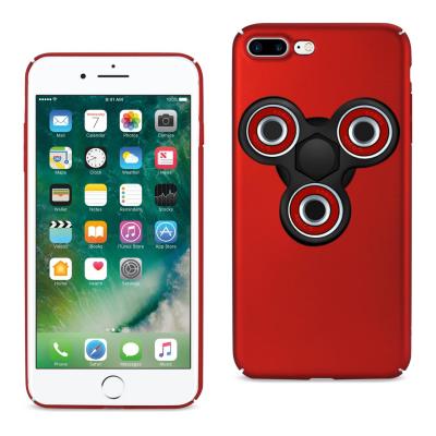 Reiko iPhone 8 Plus/ 7 Plus Case With Led Fidget Spinner Clip On In Red