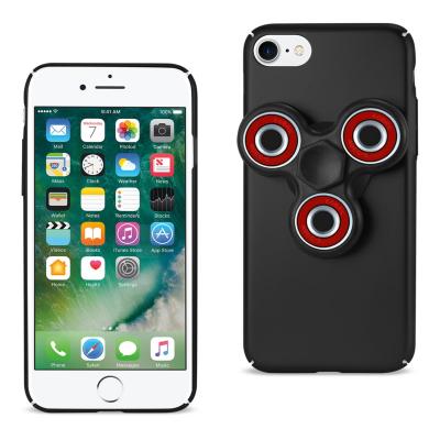 Reiko iPhone 7/8/SE2 Case With Led Fidget Spinner Clip On In Black