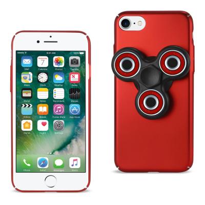 Reiko iPhone 7/8/SE2 Case With Led Fidget Spinner Clip On In Red