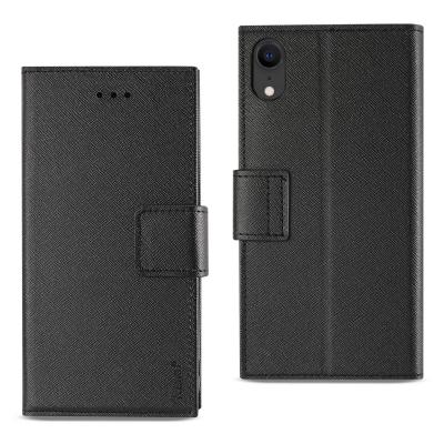 Reiko iPhone XR 3-IN-1 WALLET CASE IN BLACK