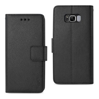 REIKO SAMSUNG GALAXY S8 EDGE/ S8 PLUS 3-IN-1 WALLET CASE IN BLACK