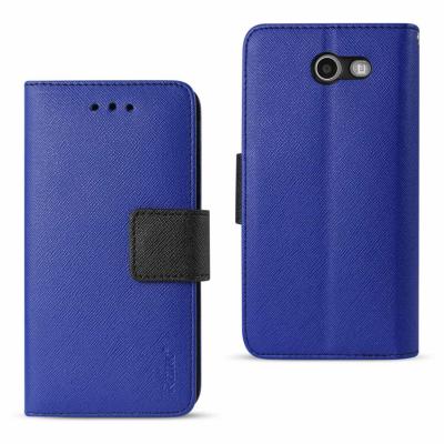 REIKO 2017 SAMSUNG GALAXY J3 EMERGE 3-IN-1 WALLET CASE IN NAVY
