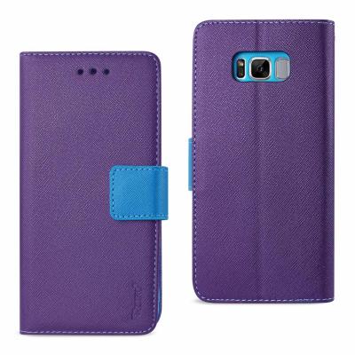 REIKO SAMSUNG GALAXY S8 3-IN-1 WALLET CASE IN PURPLE