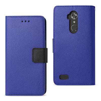 REIKO ZTE MAX XL/ N9560 3-IN-1 WALLET CASE IN NAVY