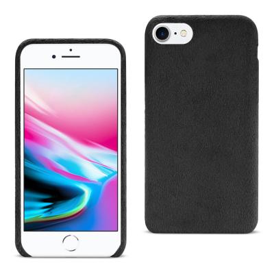 Reiko iPhone 7/8/SE2 Fuzzy Fur Soft TPU Case In Black