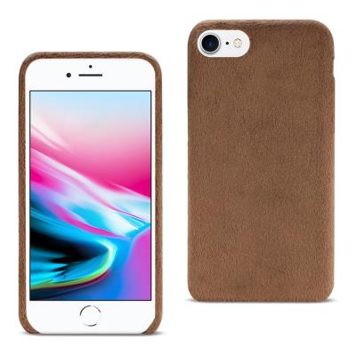 Reiko iPhone 7/8/SE2 Fuzzy Fur Soft TPU Case In Brown