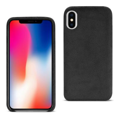 Reiko iPhone X/iPhone XS Fuzzy Fur Soft TPU Case In Black