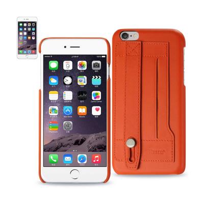 REIKO IPHONE 6 PLUS GENUINE LEATHER HAND STRAP CASE IN TANGERINE