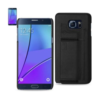 REIKO SAMSUNG GALAXY NOTE 5 RFID GENUINE LEATHER CASE PROTECTION AND KEY HOLDER IN BLACK