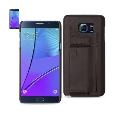 REIKO SAMSUNG GALAXY NOTE 5 RFID GENUINE LEATHER CASE PROTECTION AND KEY HOLDER IN UMBER