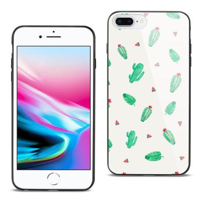 Reiko iPhone 8 Plus Hard Glass Design TPU Case
