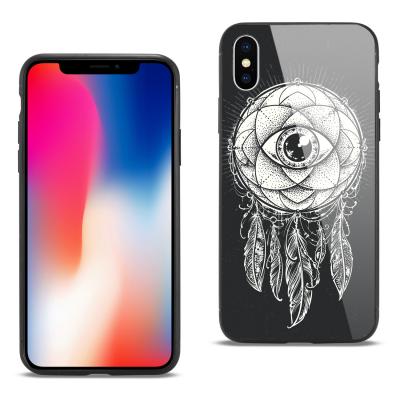 Reiko iPhone X / iPhone XS Hard Glass Design TPU Case