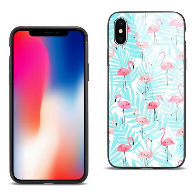 Reiko iPhone X/XS Hard Glass Design TPU Case