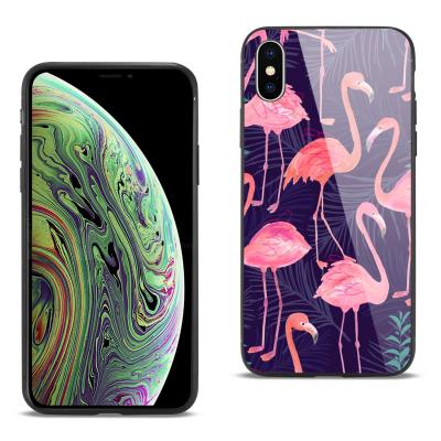 Reiko iPhone XS MAX Hard Glass Design TPU Case