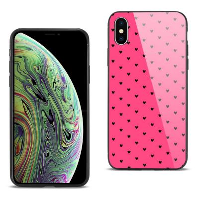 Reiko iPhone XS MAX Hard Glass Design TPU Case