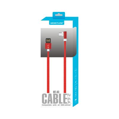 Moisture 2.6A Premium  Full Steel USB TO Type C Cable In Red