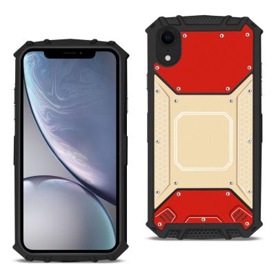 APPLE IPHONE XR Metallic Front Cover Case In Red and Gold