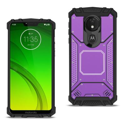 MOTOROLA MOTO G7 Power Metallic Front Cover Case In Purple