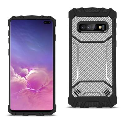 Reiko SAMSUNG GALAXY S10 Plus Carbon Fiber Hard-shell Case In Gray