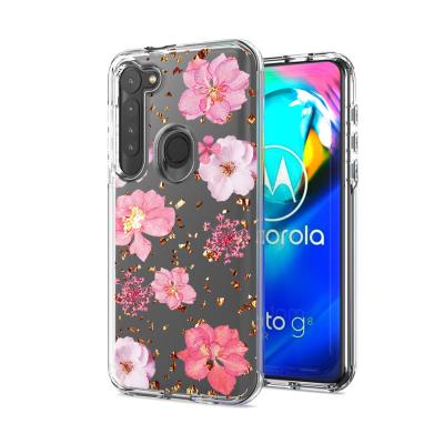 Pressed dried flower Design Phone case for MOTOROLA G STYLUS in Pink
