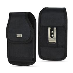 Reiko Vertical Rugged Pouch With Metal Belt Clip In Black (5.8X3.2X0.7 Inches)
