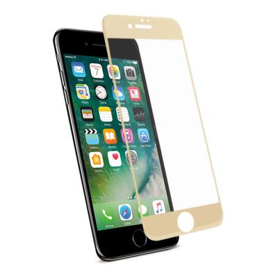 REIKO IPHONE 7 PLUS 3D CURVED FULL COVERAGE TEMPERED GLASS SCREEN PROTECTOR IN GOLD