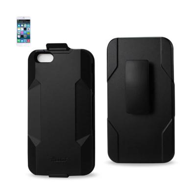 REIKO IPHONE 6 PLUS 3-IN-1 HYBRID HEAVY DUTY HOLSTER COMBO CASE IN BLACK