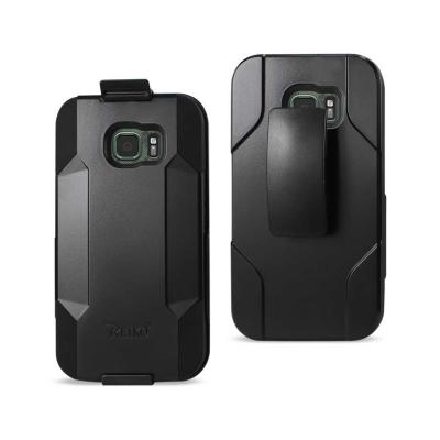 REIKO SAMSUNG GALAXY S7 ACTIVE 3-IN-1 HYBRID HEAVY DUTY HOLSTER COMBO CASE IN BLACK