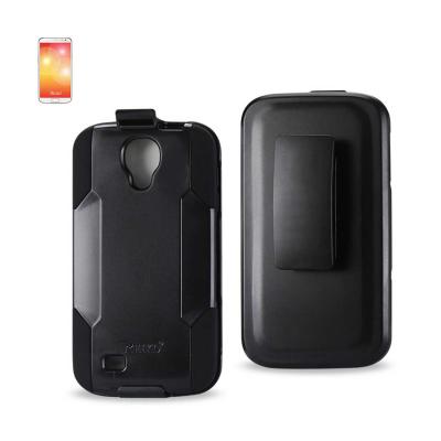 REIKO SAMSUNG GALAXY S4 3-IN-1 HYBRID HEAVY DUTY HOLSTER COMBO CASE IN BLACK
