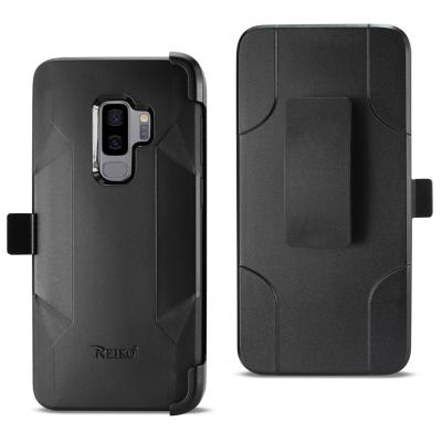 Reiko Samsung Galaxy S9 Plus 3-In-1 Hybrid Heavy Duty Holster Combo Case In Black