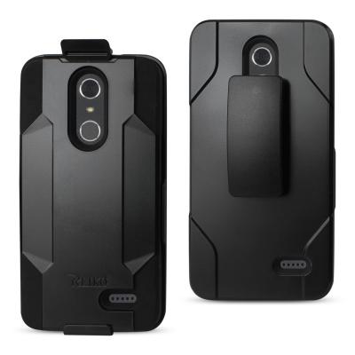 REIKO ZTE GRAND X4 3-IN-1 HYBRID HEAVY DUTY HOLSTER COMBO CASE IN BLACK